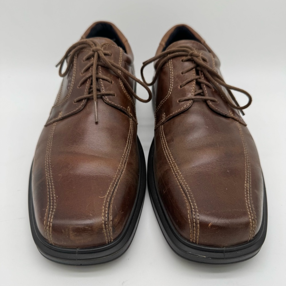 ecco Brown Leather Derby Shoe Size 45/11-11.5 - Picture 3 of 13